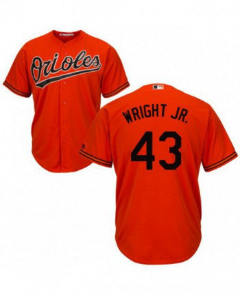 Mike Wright Jr #43 Baltimore Orioles Majestic Mens Limited Cool Base Jersey - Orange