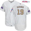 Gold Program #19 Chicago Cubs Majestic Mens 2017 Koji Uehara Flexbase Authentic Jersey - White
