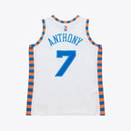 Men's Mitchell & Ness Carmelo Anthony White New York Knicks 2015-16 Hardwood Classics  Jersey