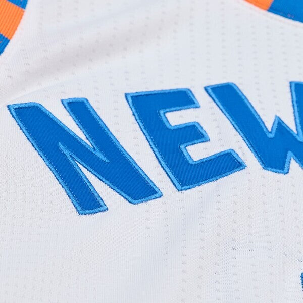 Men's Mitchell & Ness Carmelo Anthony White New York Knicks 2015-16 Hardwood Classics  Jersey