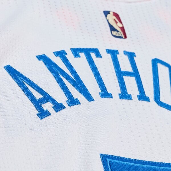 Men's Mitchell & Ness Carmelo Anthony White New York Knicks 2015-16 Hardwood Classics  Jersey