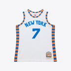 Men's Mitchell & Ness Carmelo Anthony White New York Knicks 2015-16 Hardwood Classics  Jersey