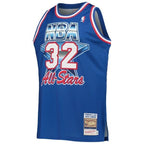 Men's Mitchell & Ness Magic Johnson Royal Western Conference Hardwood Classics 1992 NBA All-Star Game  Jersey