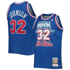 Men's Mitchell & Ness Magic Johnson Royal Western Conference Hardwood Classics 1992 NBA All-Star Game  Jersey