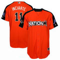 Atlanta Braves #11 Majestic Mens 2017 National League Ender Inciarte Star Game Home Run Derby Player Jersey - Orange