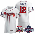 Jorge Soler #12 Atlanta Braves Mens 2021 World Series Champions 150Th Anniversary Limited Flex Base Jersey - White