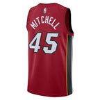 Miami Heat Jordan Brand Statement Edition Swingman Jersey - Red - Davion Mitchell - Unisex