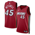 Miami Heat Jordan Brand Statement Edition Swingman Jersey - Red - Davion Mitchell - Unisex