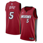 Miami Heat Jordan Brand Statement Edition Swingman Jersey - Red - Nikola Jović - Unisex