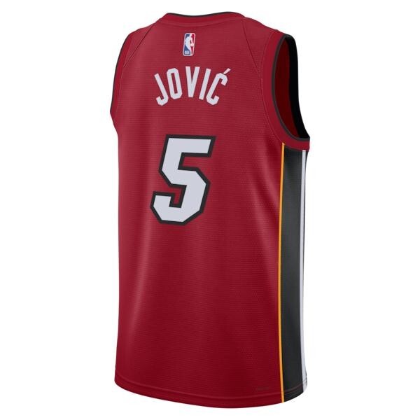 Miami Heat Jordan Brand Statement Edition Swingman Jersey - Red - Nikola Jović - Unisex