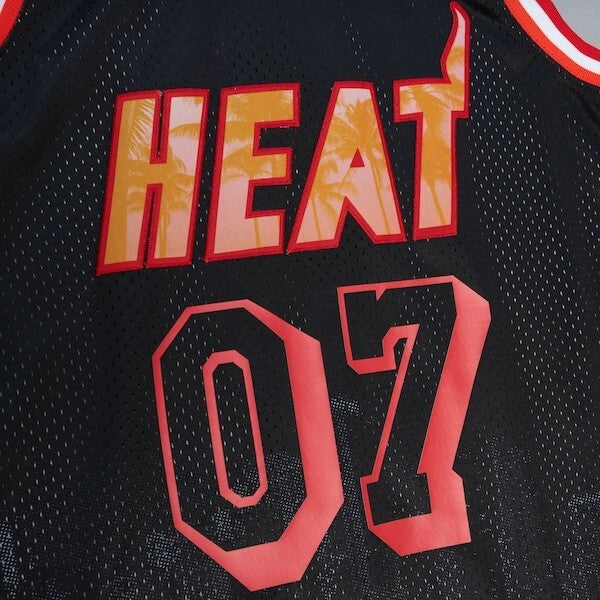 Miami Heat Mitchell & Ness M&N x Nicky Jam Swingman Jersey
