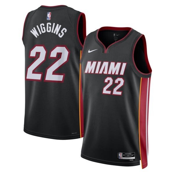 Miami Heat Nike Icon Edition Swingman Jersey - Black - Andrew Wiggins - Unisex
