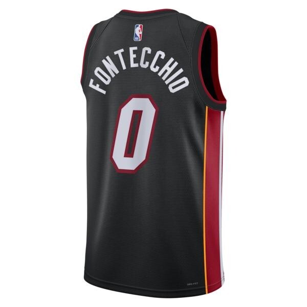 Miami Heat Nike Icon Edition Swingman Jersey - Black - Simone Fontecchio - Unisex