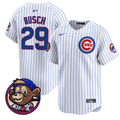 Michael Busch #29 Chicago Cubs Clark Patch Vapor Premier Limited Jersey