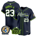 Michael Harris Ii #23 Atlanta Braves Atliens Hank Aaron Patch Limited Sti Jersey