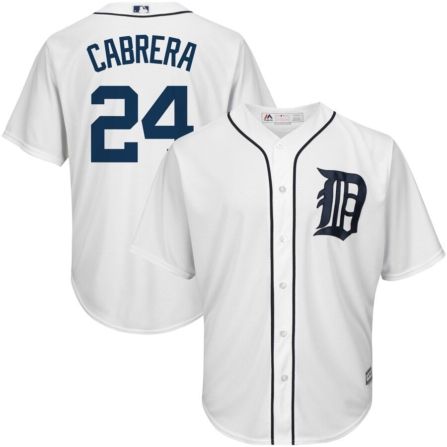 Miguel Cabrera #24 Detroit Tigers Majestic Big And Tall Limited Cool Base Player Jersey - White