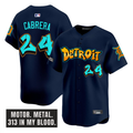 Miguel Cabrera #24 Detroit Tigers Graffiti Motor City Edition Limited Jersey - Navy
