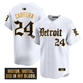 Miguel Cabrera #24 Detroit Tigers Motor Gothic Edition Gol Limited Jersey - White