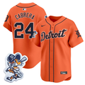 Miguel Cabrera #24 Detroit Tigers Paws Patch Vapor Premier Limited Jersey