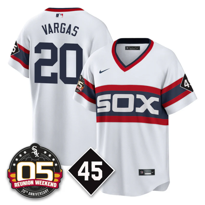 Miguel Vargas #20 Chicago White Sox 2025 Reunion Weekend Cooperstown Limited Jersey