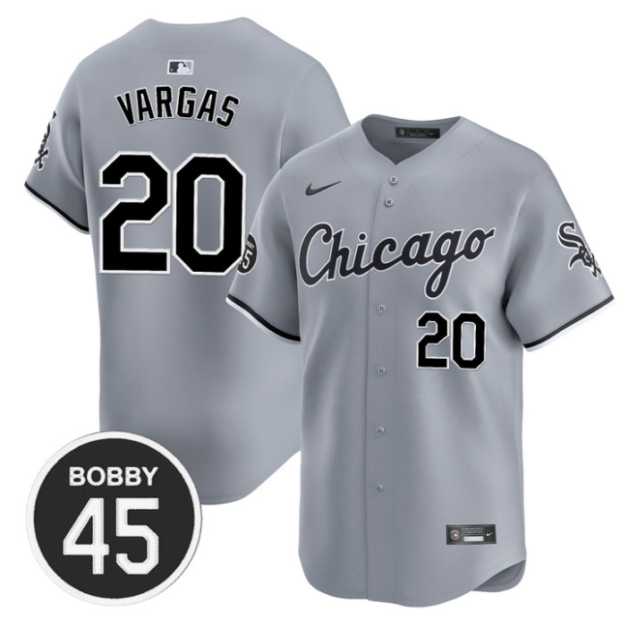 Miguel Vargas #20 Chicago White Sox Bobby Jenks Road Limited Jersey - Gray