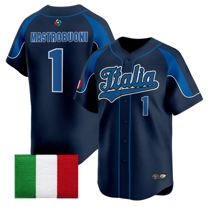 Miles Mastrobuoni #1 2026 Team Italy World Limited Baseball Jersey