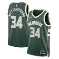 Milwaukee Bucks Nike Icon Edition Swingman Jersey - Hunter Green - Giannis Antetokounmpo - Unisex
