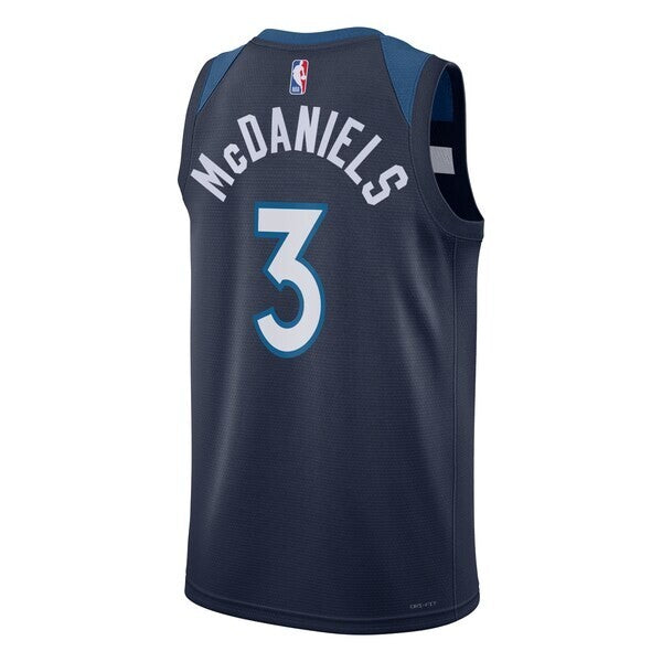 Minnesota Timberwolves Nike Icon Edition Swingman Jersey - Navy - Jaden McDaniels - Unisex