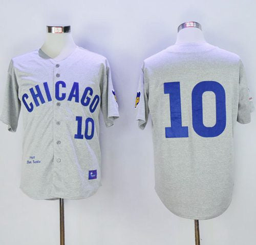 Ron Santo #10 Chicago Cubs Mitchell Ness Limited Throwback Jersey - Grey