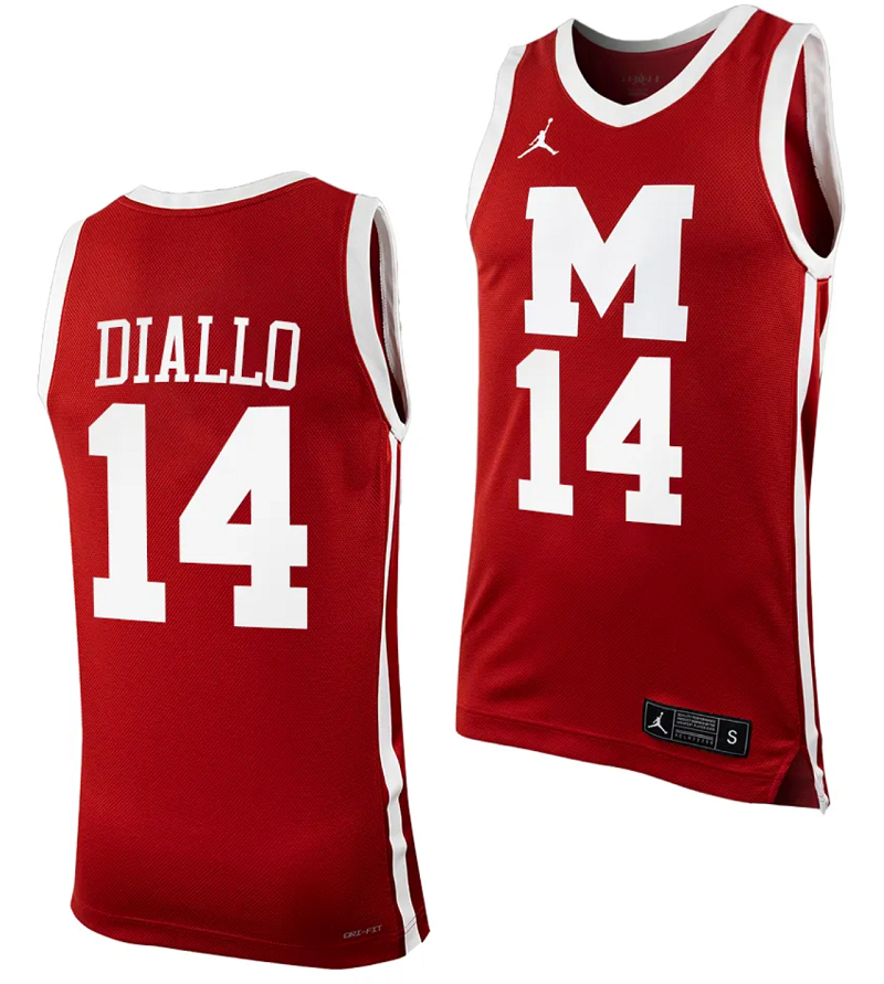 Mohamad Diallo #14 Detroit Tigers Morehouse College Limited Basketball Uniform Ma Jersey