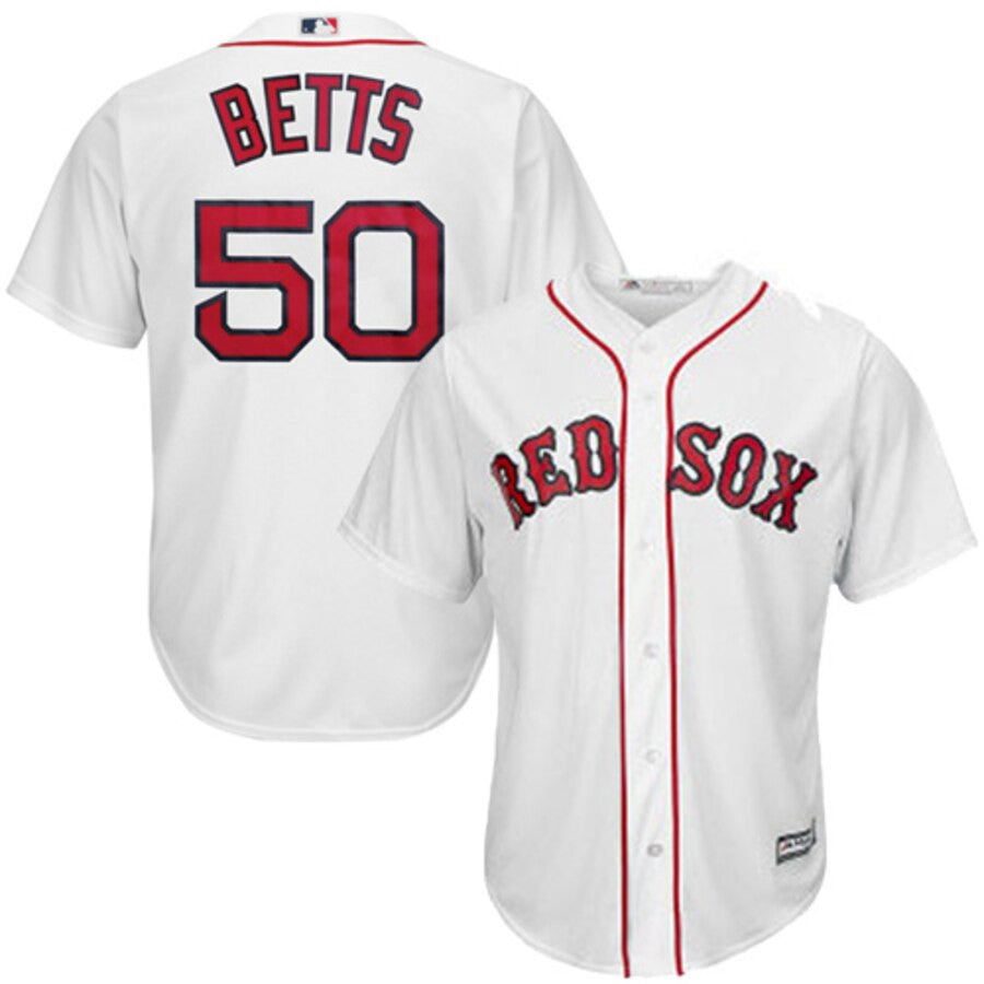 Mookie Betts #50 Boston Red Sox Majestic Limited Cool Base Player Jersey - White