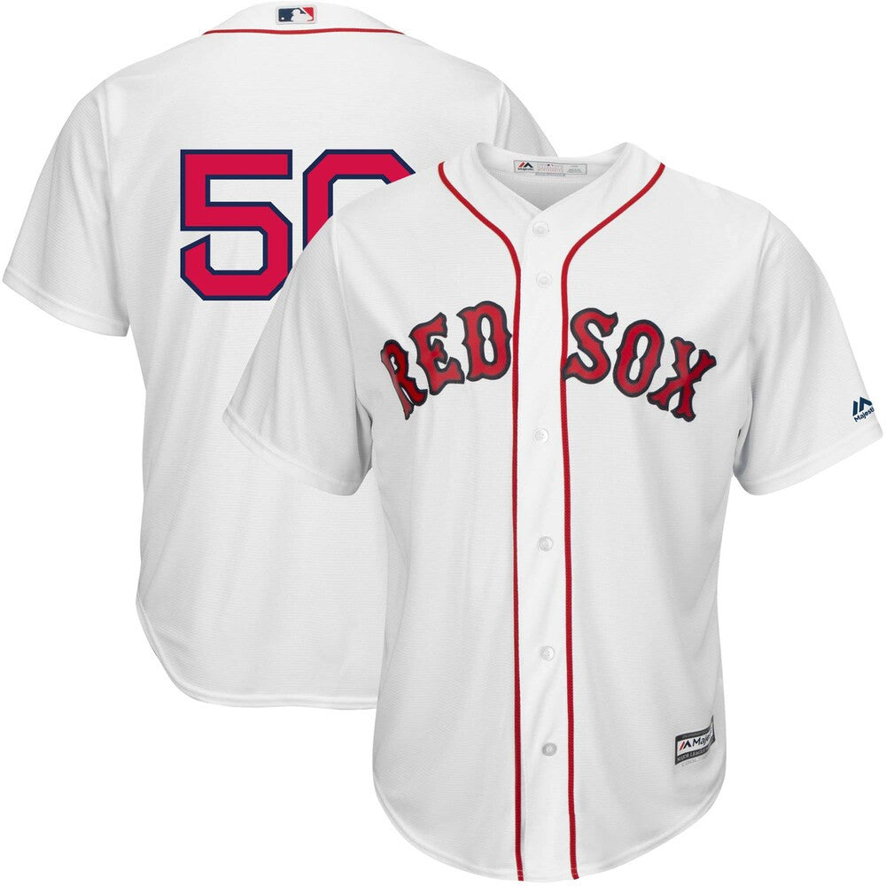 Mookie Betts #50 Boston Red Sox Majestic Home Limited Cool Base Color Player Jersey - White
