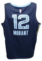 Ja Morant Autographed Memphis Grizzlies Navy Blue Jersey Nike Beckett