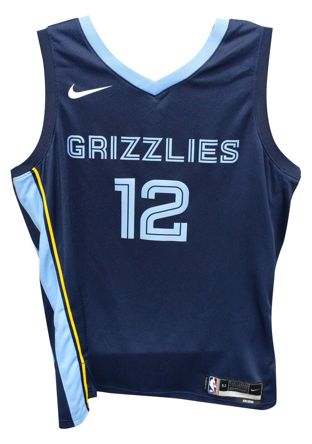 Ja Morant Autographed Memphis Grizzlies Navy Blue Jersey Nike Beckett