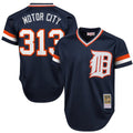 Motor City Detroit Tigers #313 Throwback Cooperstown Limited Jersey - Navy