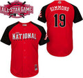 Atlanta Braves #19 2015 National League Andrelton Simmons Star Bp Limited Jersey - Red