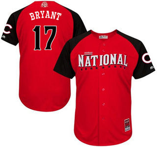 Kris Bryant #17 Chicago Cubs 2015 National League Star Game Player Jersey - Red