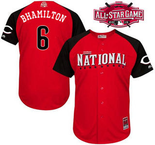 Billy Hamilton #6 Cincinnati Reds 2015 National League Star Bp Limited Jersey - Red