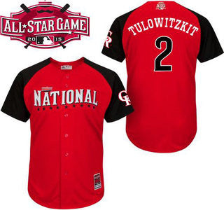 Troy Tulowitzki #2 Colorado Rockies 2015 National League Star Bp Limited Jersey - Red