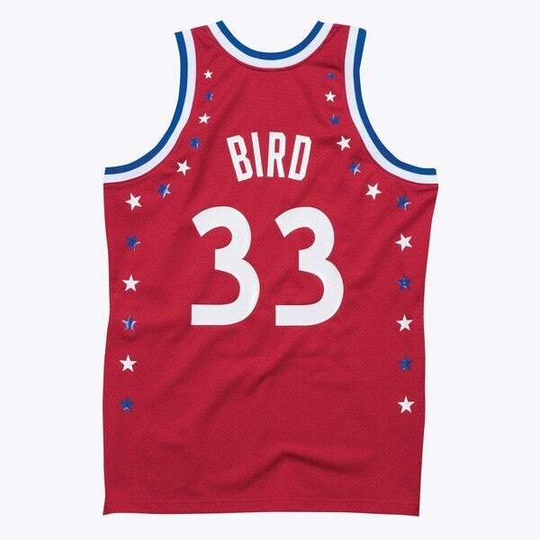 NBA All-Star East Larry Bird  All-Star Jersey By Mitchell & Ness - Scarlett - Mens