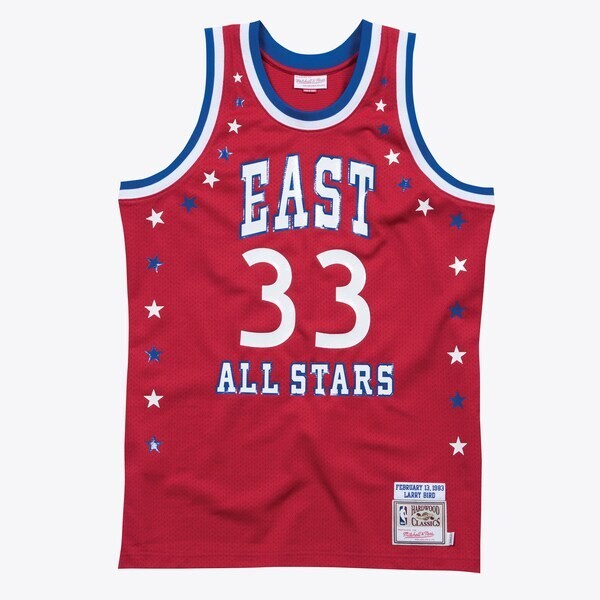 NBA All-Star East Larry Bird  All-Star Jersey By Mitchell & Ness - Scarlett - Mens