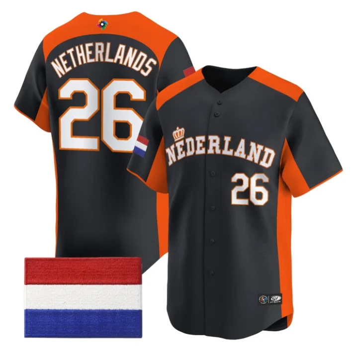 2026 Netherlands Team Netherlands World Baseball #26 Limited Jersey