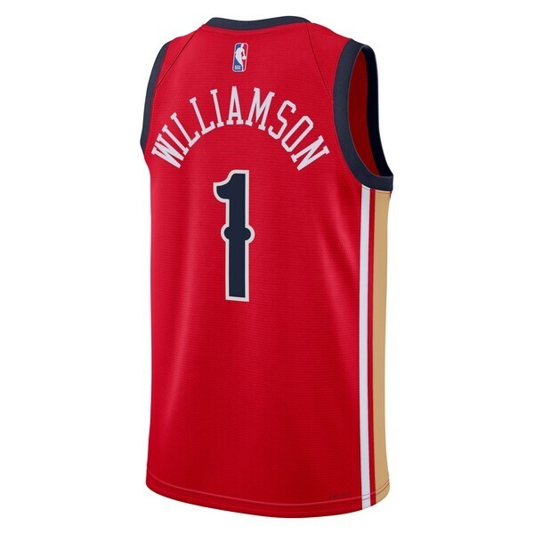 New Orleans Pelicans Jordan Brand Statement Edition Swingman Jersey - Red - Zion Williamson - Unisex