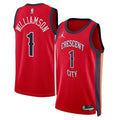 New Orleans Pelicans Jordan Brand Statement Edition Swingman Jersey - Red - Zion Williamson - Unisex