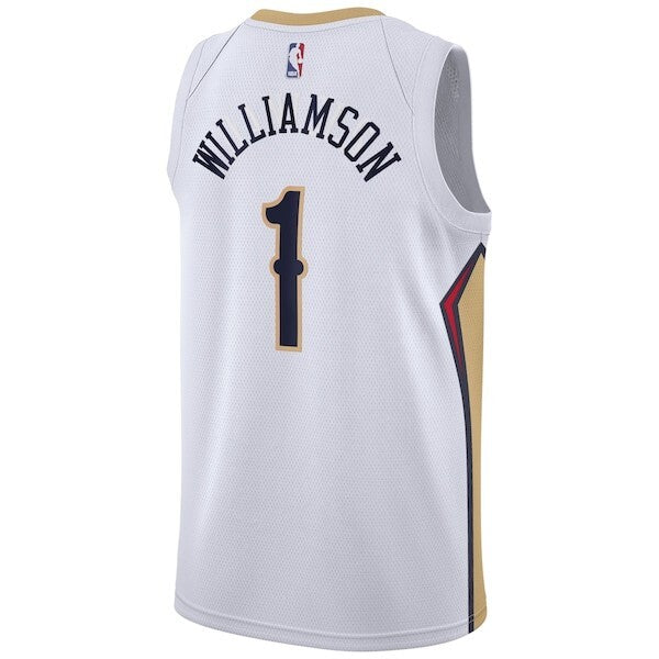 New Orleans Pelicans Nike Association Edition Swingman Jersey - White - Zion Williamson - Unisex