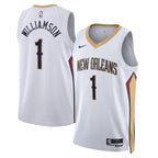 New Orleans Pelicans Nike Association Edition Swingman Jersey - White - Zion Williamson - Unisex