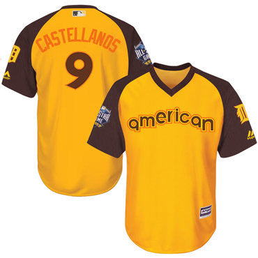 Nick Castellanos #9 Detroit Tigers Mens 2016 Star American League Cool Base Limited Jersey - Gold