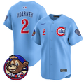 Nico Hoerner #2 Chicago Cubs Clark Patch Vapor Premier Limited B Jersey