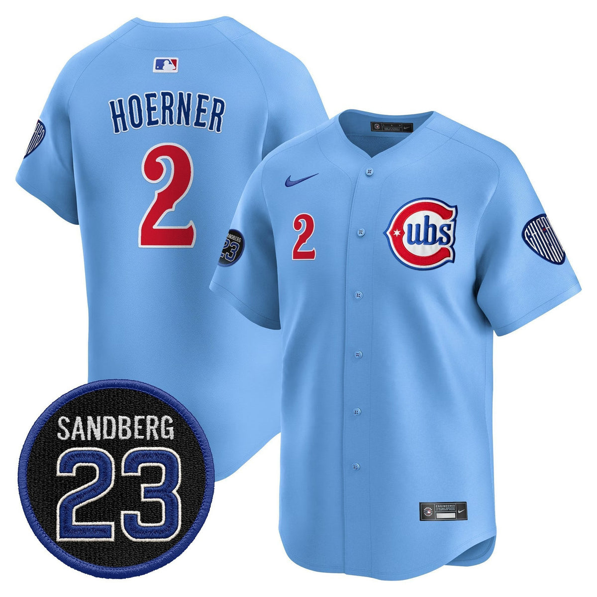 Nico Hoerner #2 Chicago Cubs Ryne Sandberg Tribute Limited Jersey - Blue