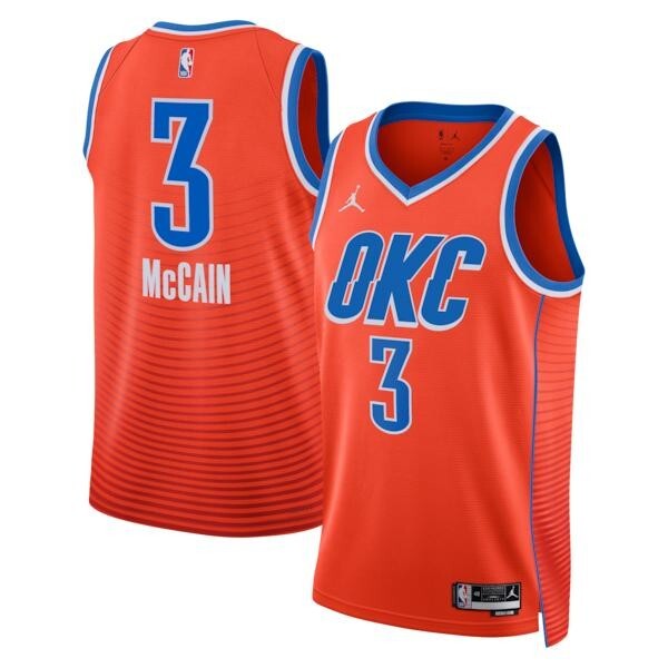 Oklahoma City Thunder Jordan Brand Statement Edition Swingman Jersey - Orange - Jared McCain - Unisex